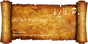 Öhl Péter névjegykártya